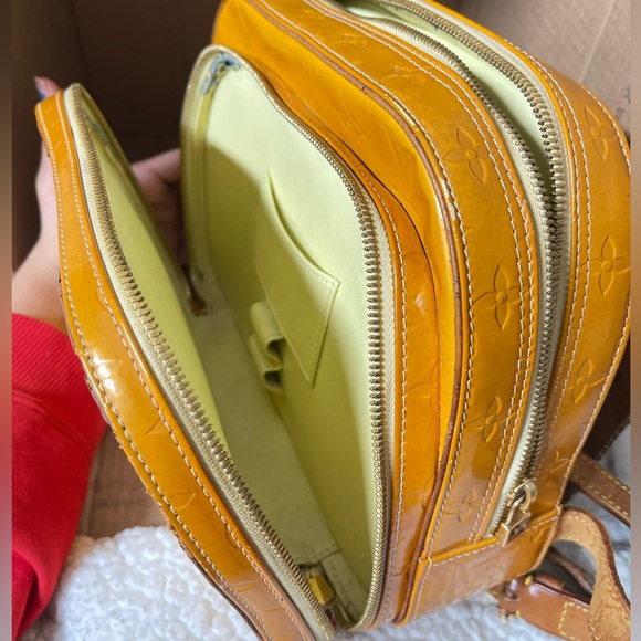 Louis Vuitton Vernis Yellow Backpack Vintage Monogram Purse Murray Tote LV Auth - Picture 3 of 16